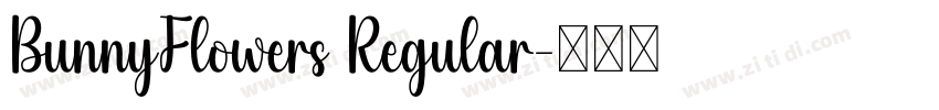 BunnyFlowers Regular字体转换